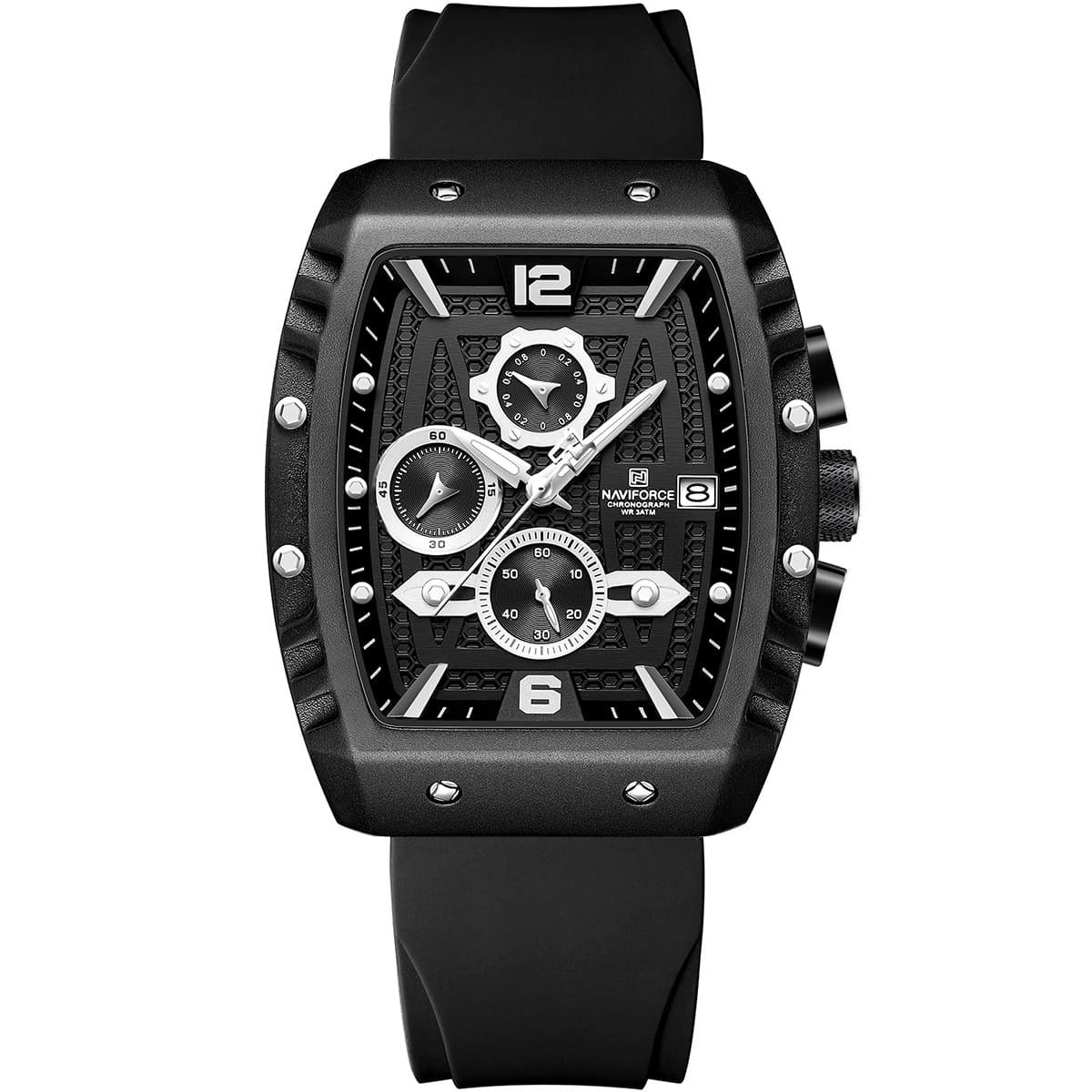 ساعة نافي فورس للرجال NF8025-B-W-B
