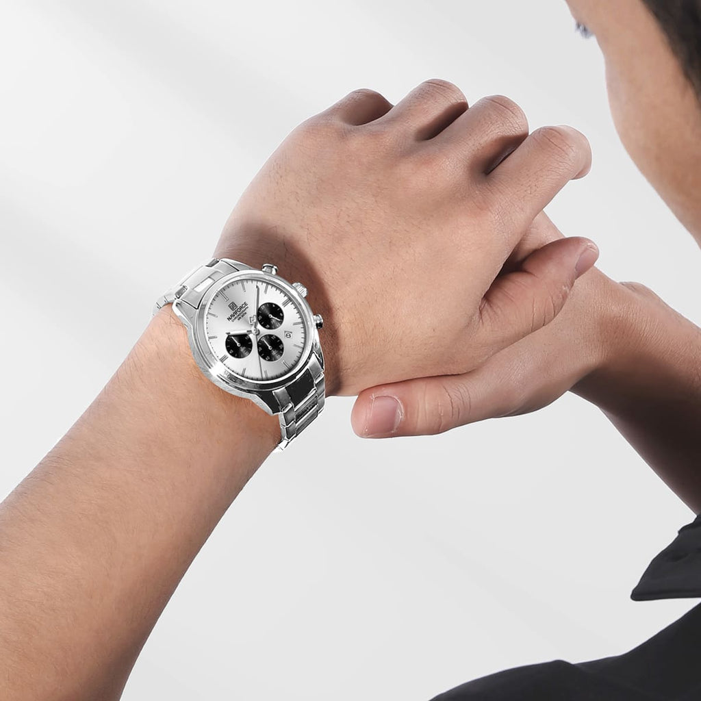 ساعة نافي فورس للرجال NF8076-S-W-S