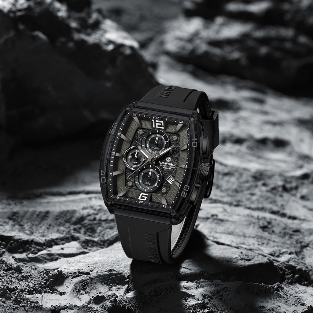 ساعة نافيفورس للرجال NF6101-B-W-B