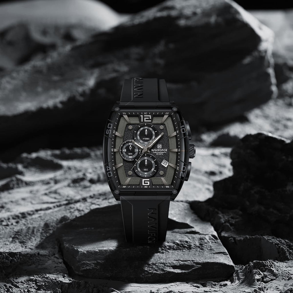 ساعة نافيفورس للرجال NF6101-B-W-B