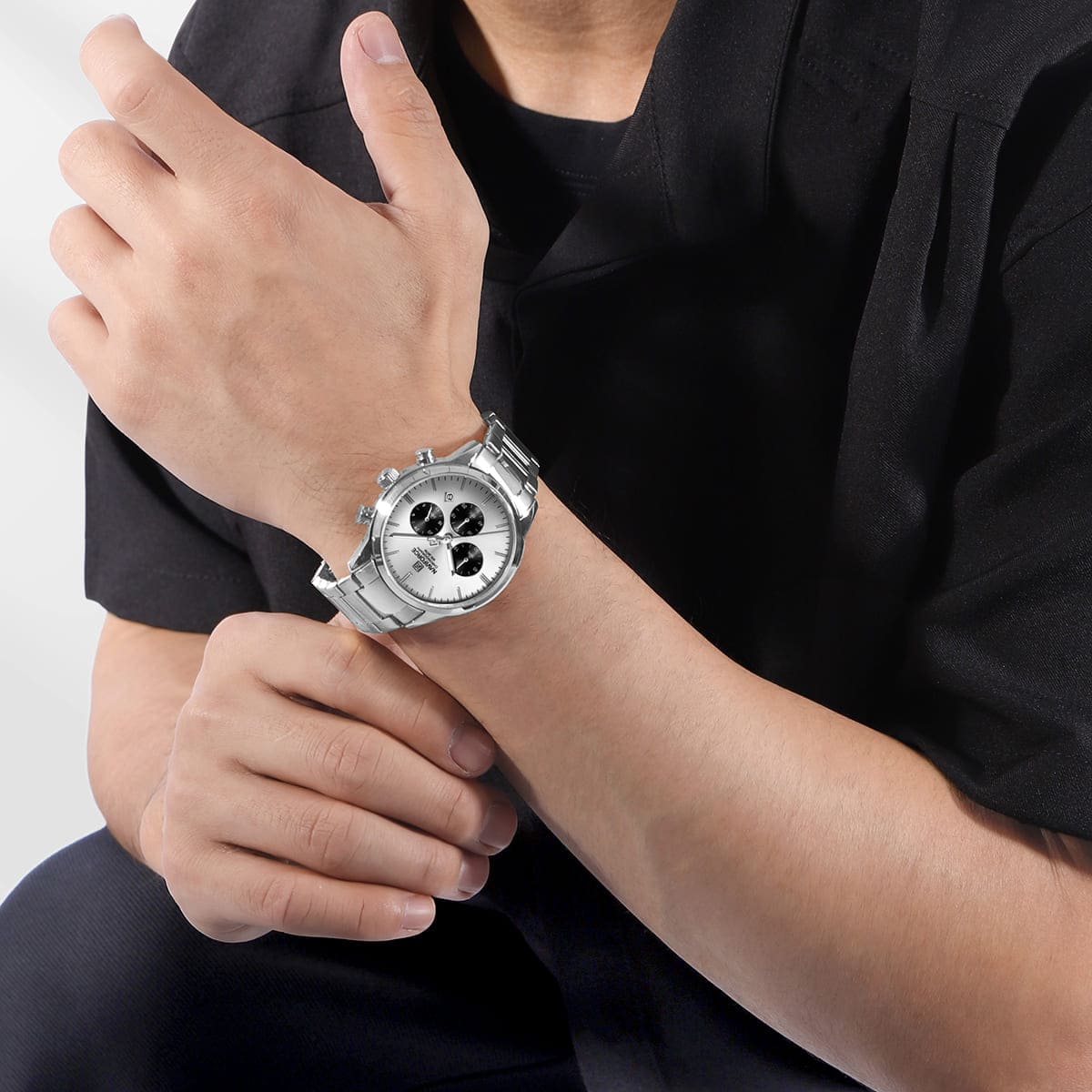ساعة نافي فورس للرجال NF8076-S-W-S