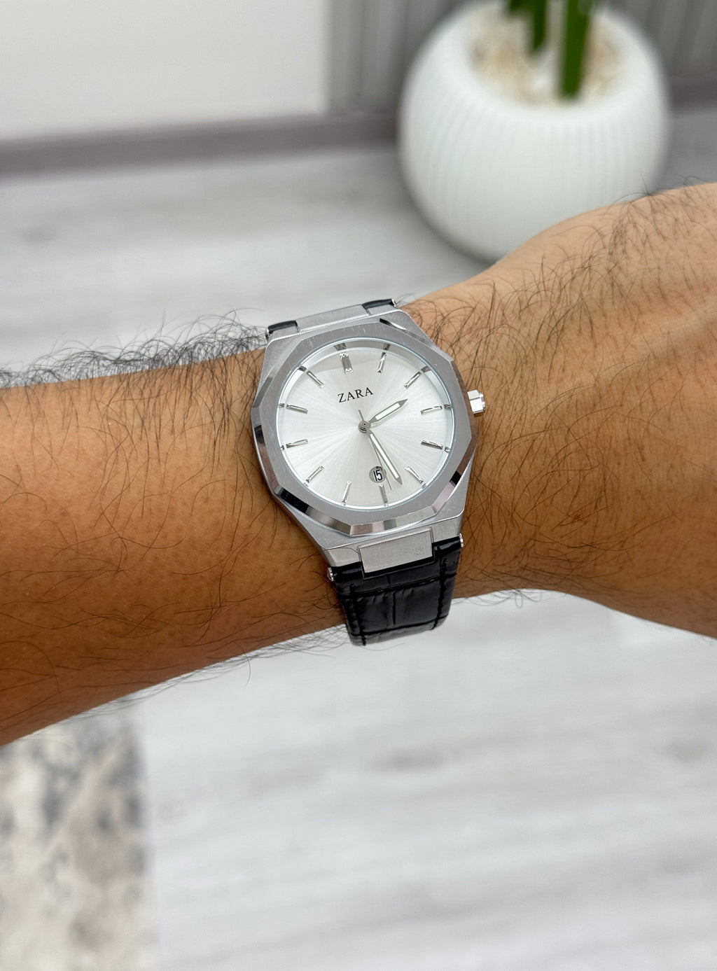 Zara genuine leather